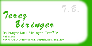 terez biringer business card